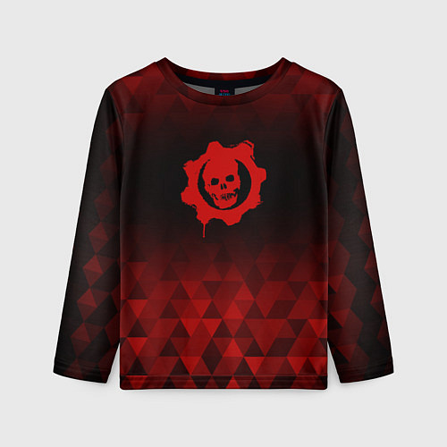Детский лонгслив Gears of War red poly / 3D-принт – фото 1