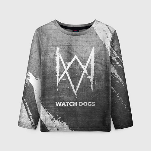 Детский лонгслив Watch Dogs - grey gradient / 3D-принт – фото 1
