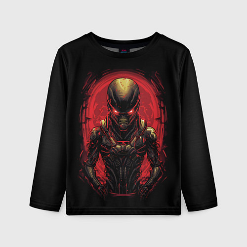 Детский лонгслив Пришелец из красного портала / 3D-принт – фото 1