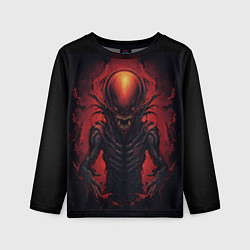Лонгслив детский Злой инопланетянин из портала, цвет: 3D-принт