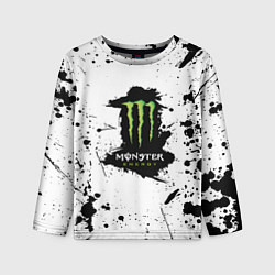 Детский лонгслив Monster energy брызги красок