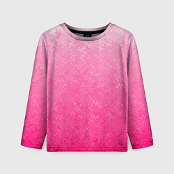 Детский лонгслив Розовый градиент с узором
