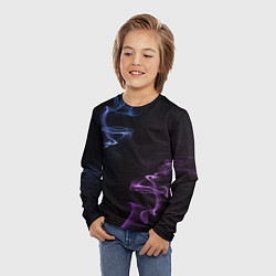 Лонгслив детский Color black blue pink, цвет: 3D-принт — фото 2