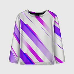 Детский лонгслив Color white pink