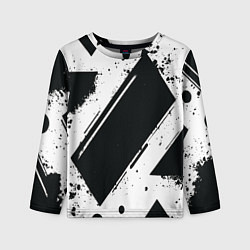 Детский лонгслив Color black white