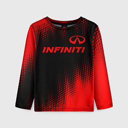 Детский лонгслив Infiniti - red gradient посередине