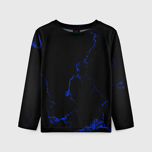Детский лонгслив Color black blue / 3D-принт – фото 1