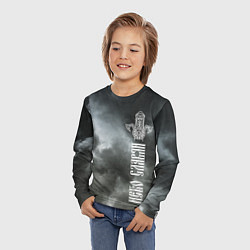 Лонгслив детский Славянский Перун - небо славян, цвет: 3D-принт — фото 2