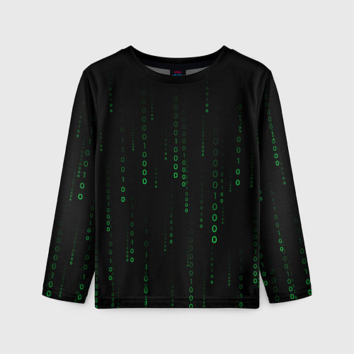Детский лонгслив Color black green / 3D-принт – фото 1
