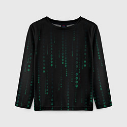 Лонгслив детский Color black turquoise, цвет: 3D-принт
