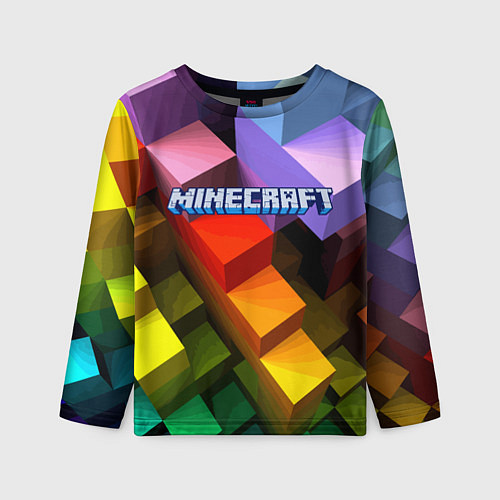 Детский лонгслив Minecraft - pattern / 3D-принт – фото 1