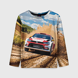 Детский лонгслив Ралли автомобиль