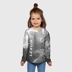 Лонгслив детский Lexus - grey gradient вертикально, цвет: 3D-принт — фото 2