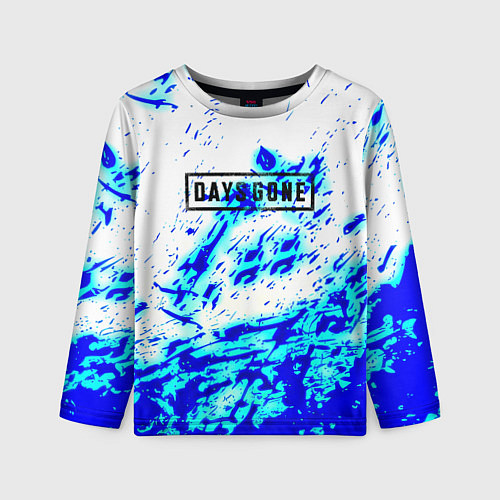 Детский лонгслив Daysgone голубые краски / 3D-принт – фото 1