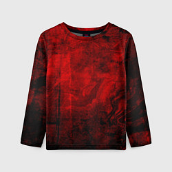 Детский лонгслив Абстракция - red trash darkness
