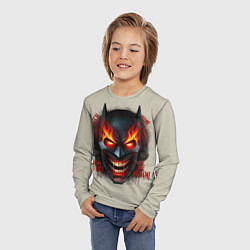 Лонгслив детский Огенный Бэтмент, цвет: 3D-принт — фото 2