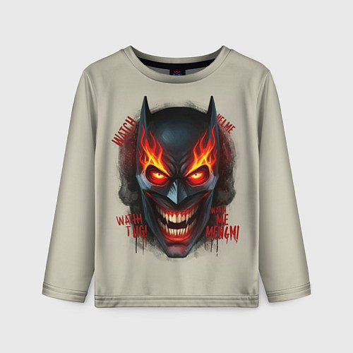 Детский лонгслив Огенный Бэтмент / 3D-принт – фото 1