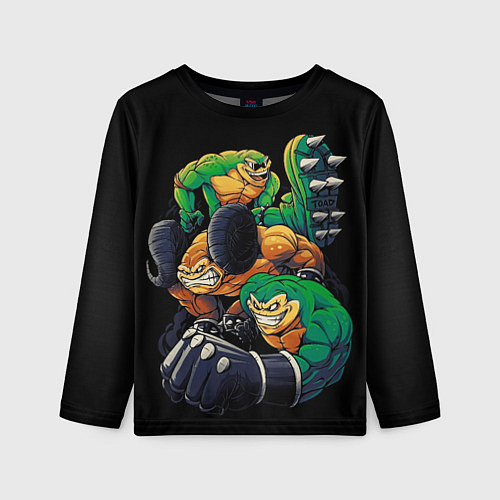 Детский лонгслив Battletoads trio / 3D-принт – фото 1