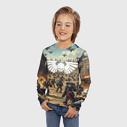 Лонгслив детский Warhammer 40k поле боя, цвет: 3D-принт — фото 2