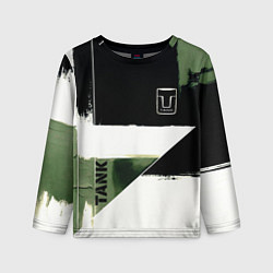 Лонгслив детский Tank логотип машины, цвет: 3D-принт