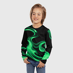Лонгслив детский Color green smoke, цвет: 3D-принт — фото 2