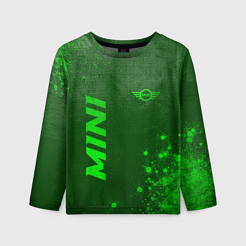 Детский лонгслив Mini - green gradient вертикально / 3D-принт – фото 1