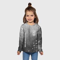 Лонгслив детский Galatasaray - grey gradient вертикально, цвет: 3D-принт — фото 2