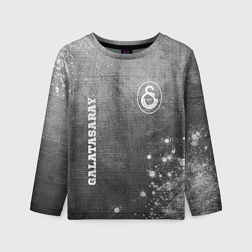 Детский лонгслив Galatasaray - grey gradient вертикально / 3D-принт – фото 1
