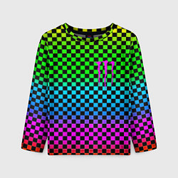 Лонгслив детский Monster energy neon pattern, цвет: 3D-принт