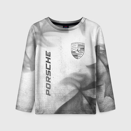 Детский лонгслив Porsche - white gradient вертикально / 3D-принт – фото 1