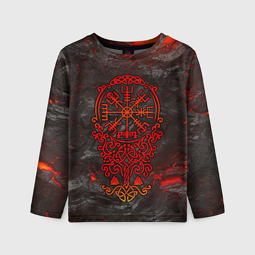 Детский лонгслив Компас воина в кельтском орнаменте / 3D-принт – фото 1