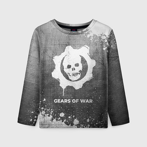 Детский лонгслив Gears of War - grey gradient / 3D-принт – фото 1