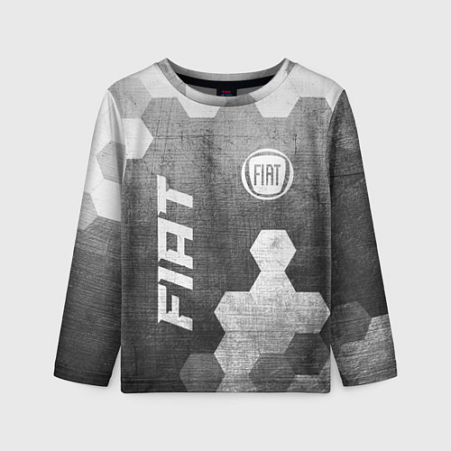 Детский лонгслив Fiat - grey gradient вертикально / 3D-принт – фото 1