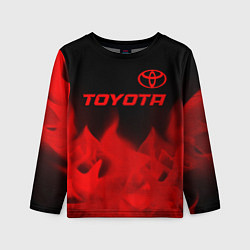 Детский лонгслив Toyota - red gradient посередине