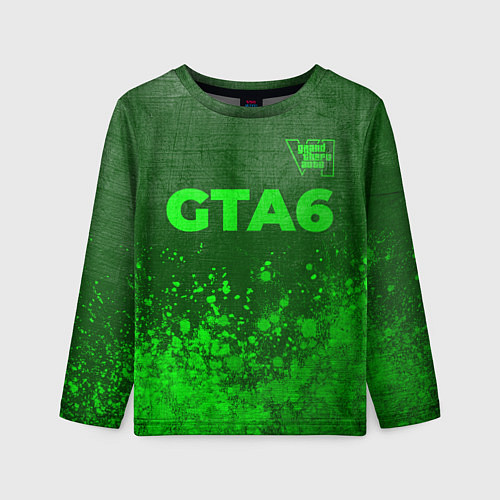 Детский лонгслив GTA6 - green gradient посередине / 3D-принт – фото 1