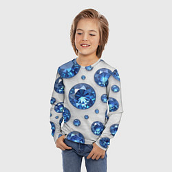 Лонгслив детский Россыпь сапфиров, цвет: 3D-принт — фото 2