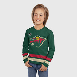 Лонгслив детский Minnesota Wild - NHL team, цвет: 3D-принт — фото 2
