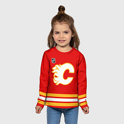 Лонгслив детский Calgary Flames - red, цвет: 3D-принт — фото 2