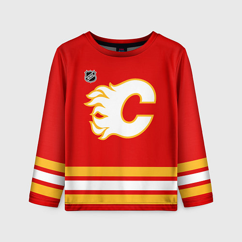 Детский лонгслив Calgary Flames - red / 3D-принт – фото 1