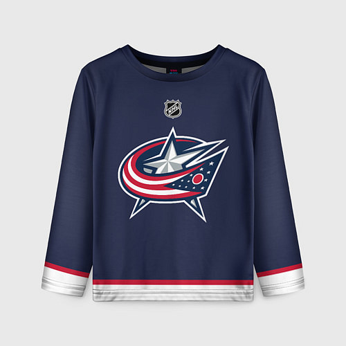 Детский лонгслив Columbus Blue Jackets - NHL team / 3D-принт – фото 1
