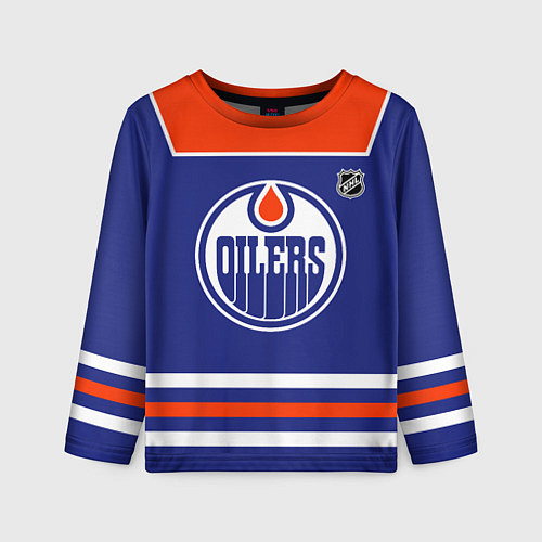 Детский лонгслив Edmonton Oilers - NHL team / 3D-принт – фото 1
