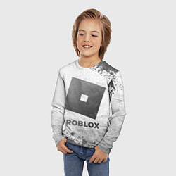 Лонгслив детский Roblox - white gradient, цвет: 3D-принт — фото 2