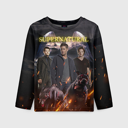 Детский лонгслив Supernatural - true hunters / 3D-принт – фото 1