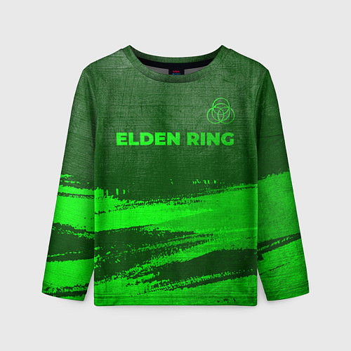 Детский лонгслив Elden Ring - green gradient посередине / 3D-принт – фото 1