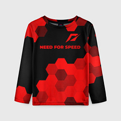 Детский лонгслив Need for Speed - red gradient посередине
