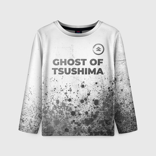 Детский лонгслив Ghost of Tsushima - white gradient посередине / 3D-принт – фото 1