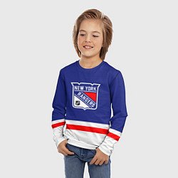 Лонгслив детский Нью Йорк Рейнджерс хоккей, цвет: 3D-принт — фото 2
