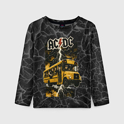 Лонгслив детский ACDC автобус группы, цвет: 3D-принт