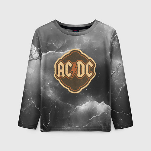 Детский лонгслив ACDC ретро логотип / 3D-принт – фото 1