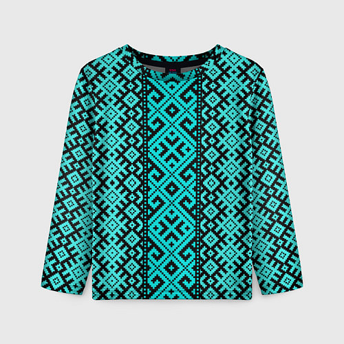 Детский лонгслив Орнамент Руси / 3D-принт – фото 1